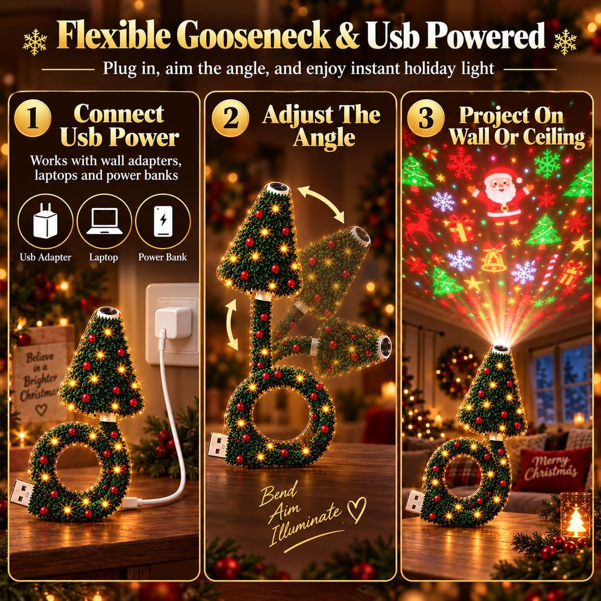 Christmas Tree Projection lamp
