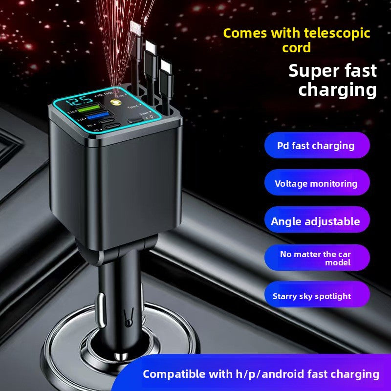 Car-Mounted Starry Sky Ceiling Multi-Head Phone Charger