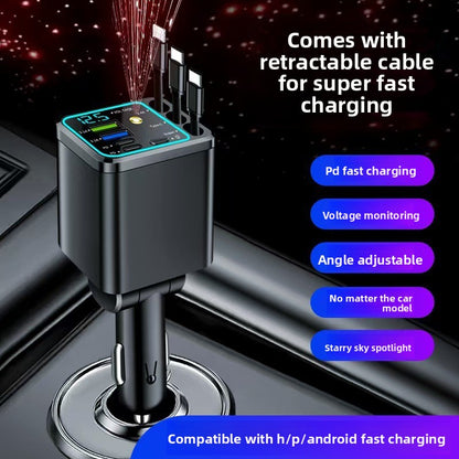 Car-Mounted Starry Sky Ceiling Multi-Head Phone Charger