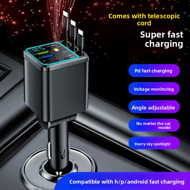 Car-Mounted Starry Sky Ceiling Multi-Head Phone Charger