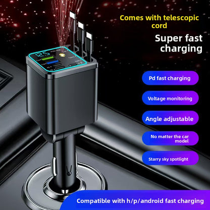 Car-Mounted Starry Sky Ceiling Multi-Head Phone Charger
