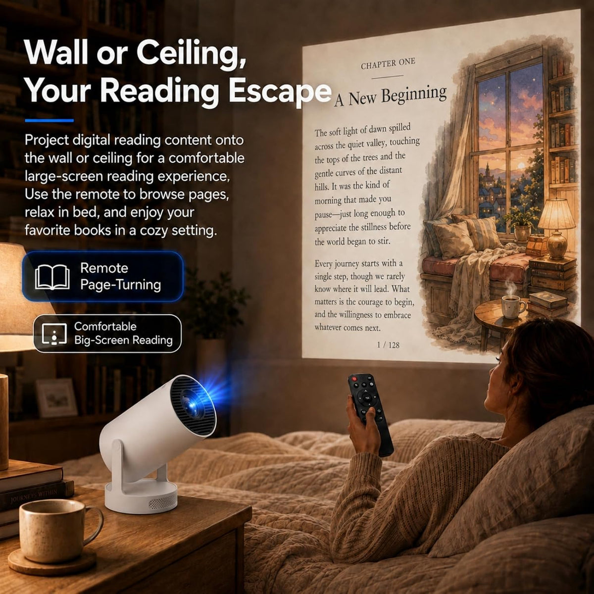 Portable HD Home Reading Projector