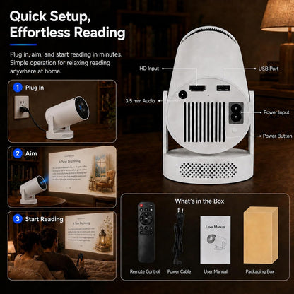Portable HD Home Reading Projector