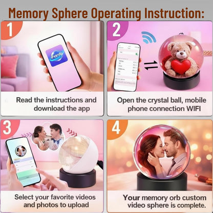 Personalized LED Memory Crystal Ball