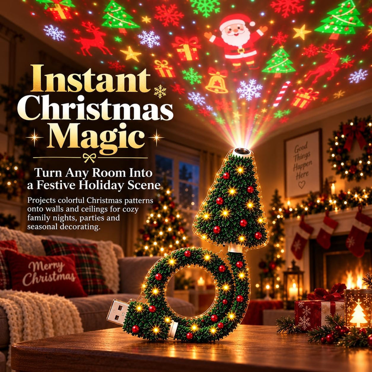 Christmas Tree Projection lamp