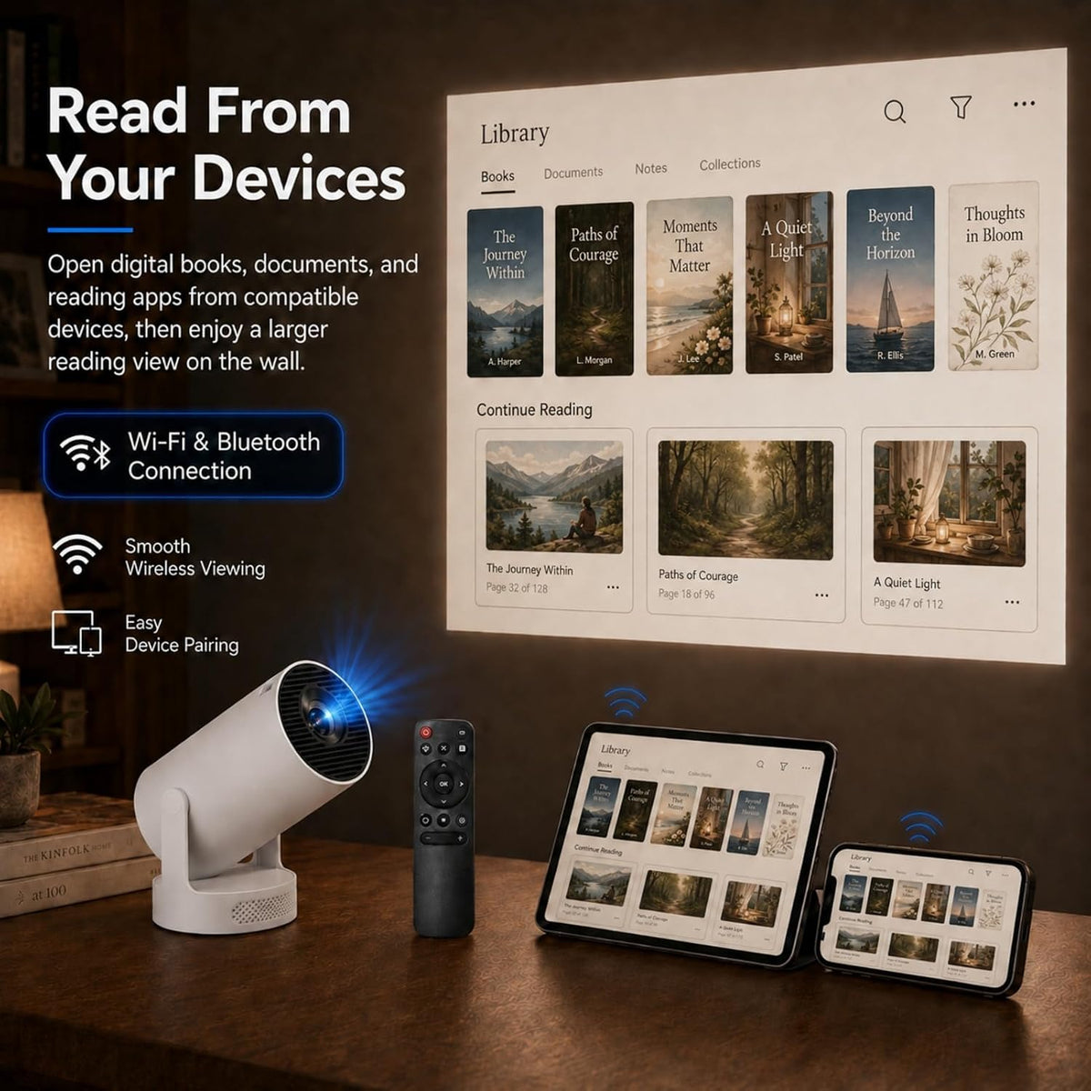 Portable HD Home Reading Projector