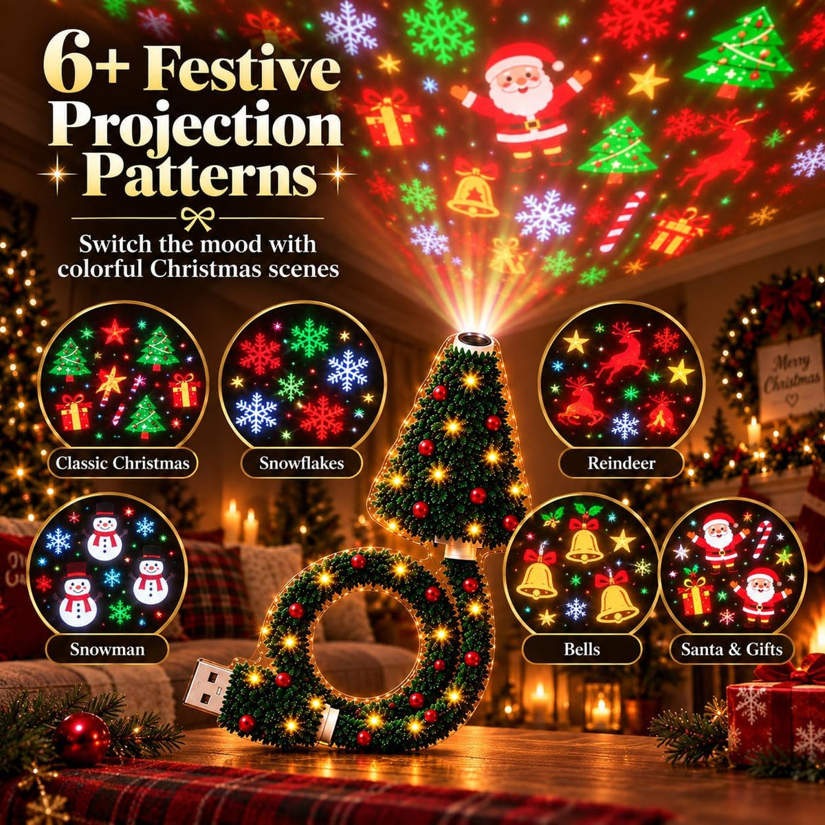 Christmas Tree Projection lamp
