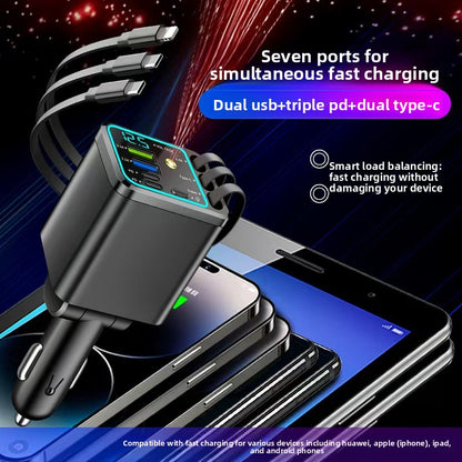 Car-Mounted Starry Sky Ceiling Multi-Head Phone Charger