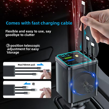 Car-Mounted Starry Sky Ceiling Multi-Head Phone Charger